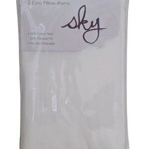 SKY TUFTED QUILTED EURO SHAMS WHITE SET OF 2